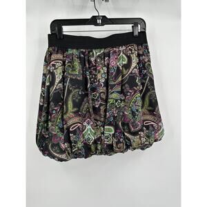 Studio Y Womens Mini Skirt Size M Bubble Hem Paisley Boho Festival Y2K Retro